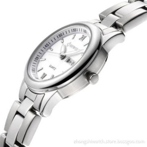 Ladies' Watches, Silver Stainless Steel Case and Band Set, Japanese Movement